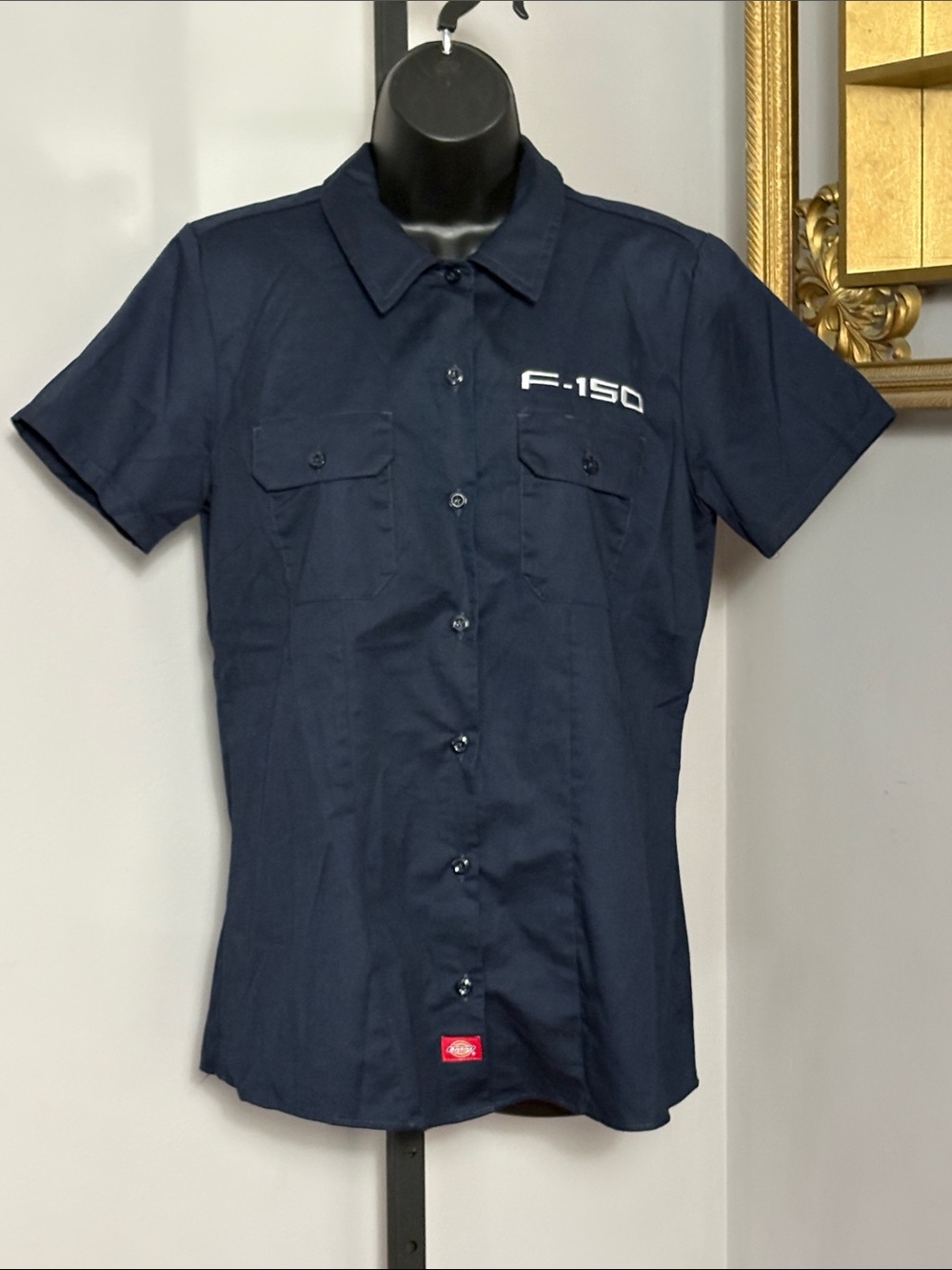 Dickies Medium F-150 Built Ford Tough Truck SS Dark Navy Blue Work Shirt